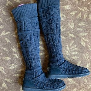 UGG knit boots over the knee size 6.5 black